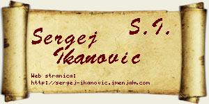 Sergej Ikanović vizit kartica